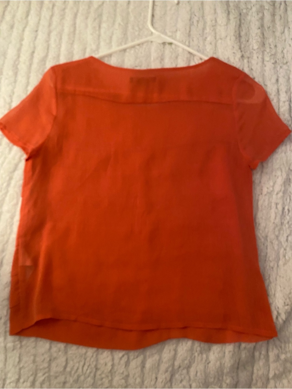 H&M Bright Orange Short-Sleeve Layered Knit Tee - Picture 2 of 3